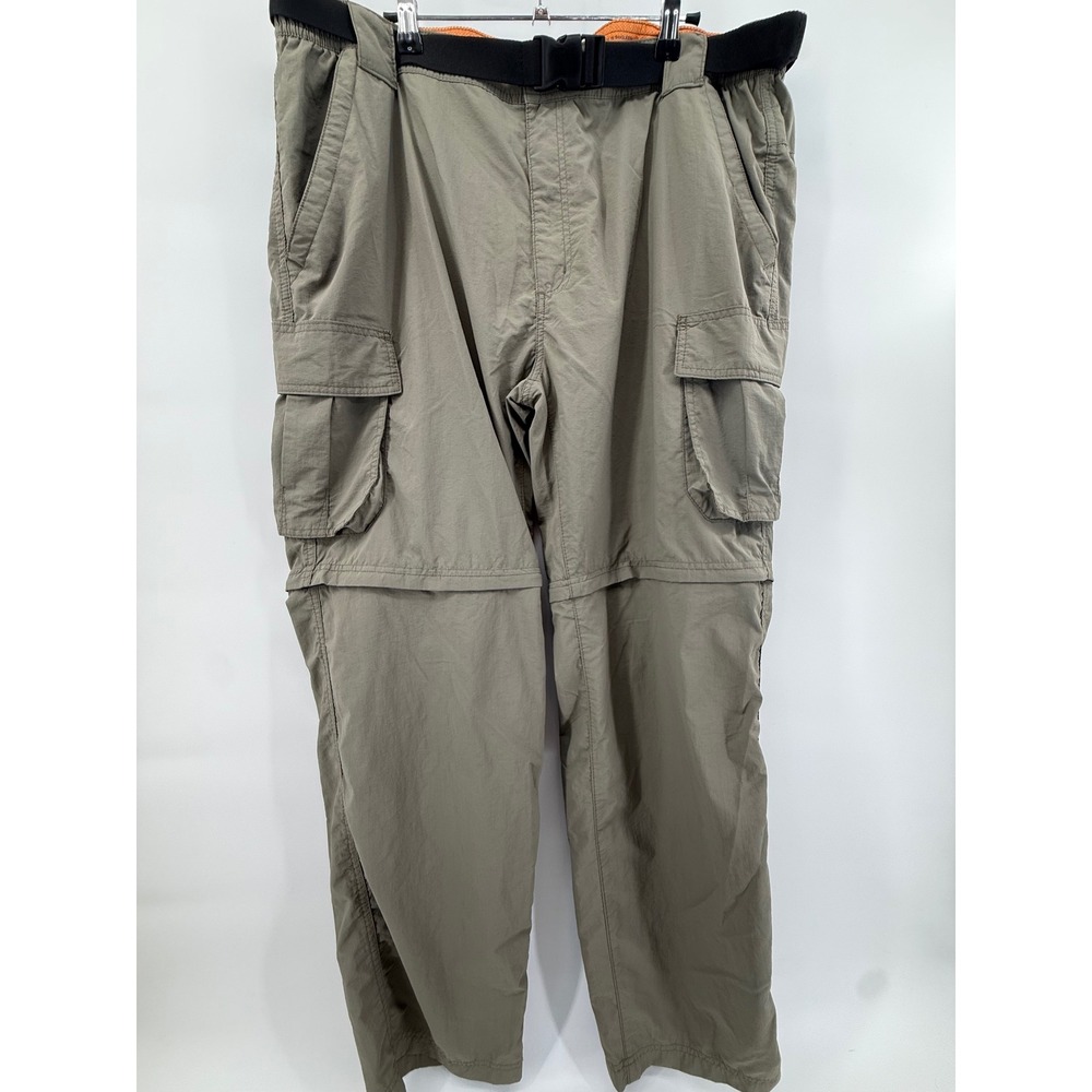 Field & Stream Mens XL Convertible Cargo Pants Olive Green Ripstop Nylon Hiking